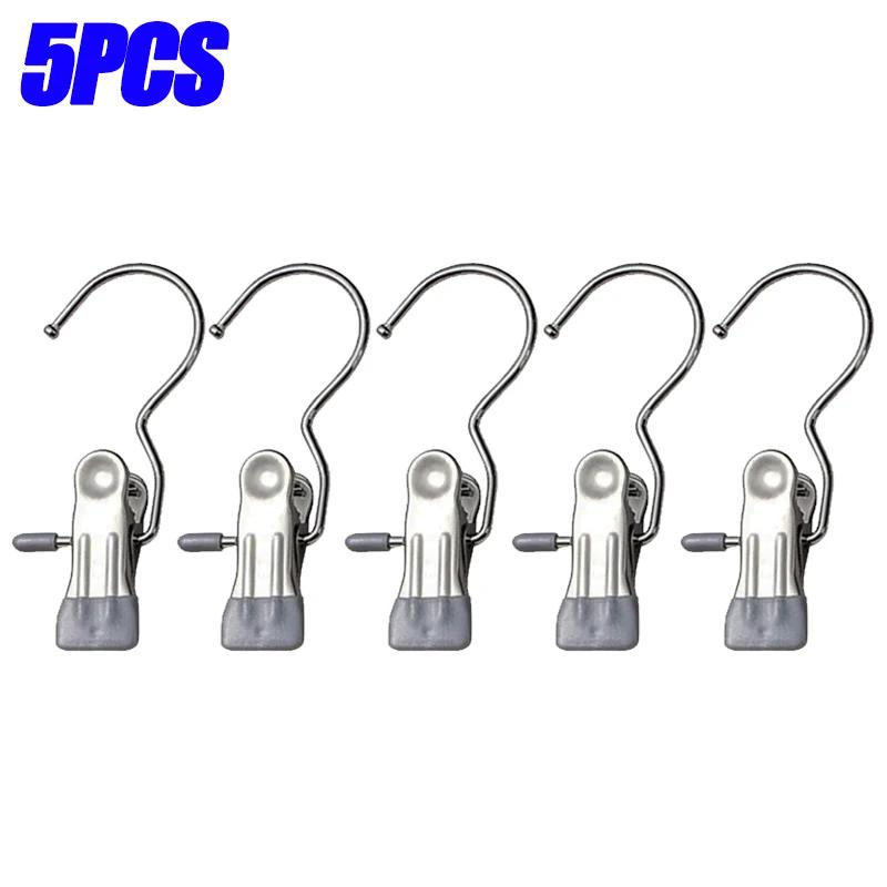 5-30pcs Stainless Steel Clothespins Laundry Clothes Pegs Hook Portable Hanging Clothes Clip Wardrobe Clothes Organizer Hanger