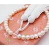 [enyapearl] Genuine Pearl Prayer Beads, 7.5mm-8mm, Freshwater Pearls, White Tassel, Comes with a Dedicated Case, Suitable for All Sects, Pearl Prayer