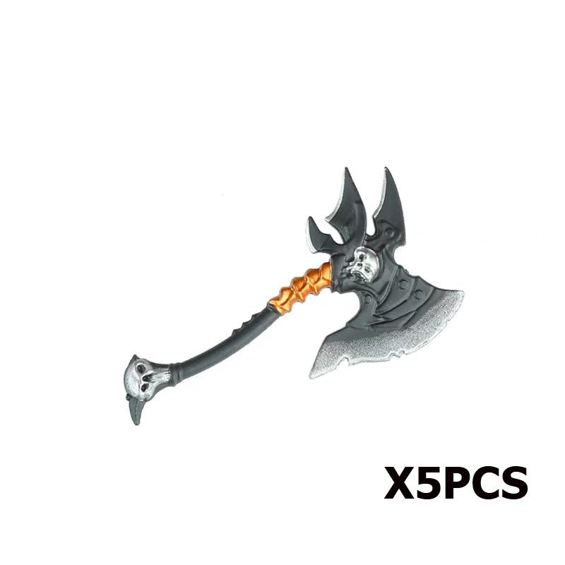 MOC Medieval Castle Knight Figures Waffen Accessories Flame Helmet Shoulder Armor Sword Toy