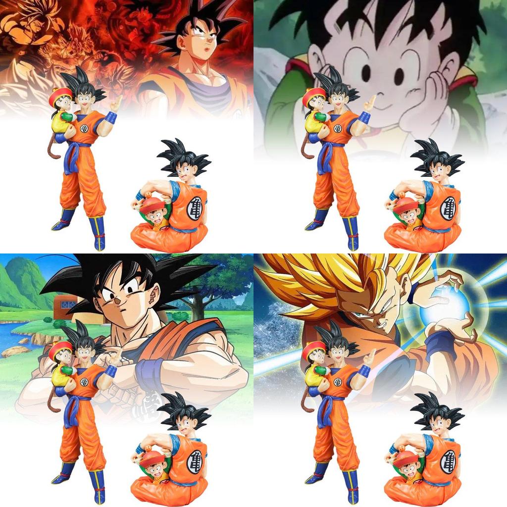 Impressive Pvc Dragon Ball Super Saiyan Gohan Father Son Anime Figure 30cm Height