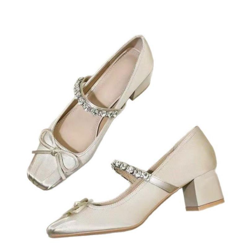 Hot Selling 2025 Party Pumps Shoes for Women Spring Women's Luxury Fashion High Heels Chunky Heels Ladies Shoes Zapatos De Mujer