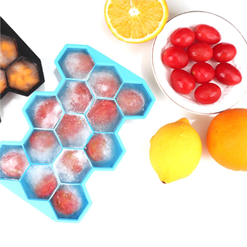 Silicone Ice Cube Tray 13 Cavity Mold with Lid DIY Shape Mould for Drinks Cocktails