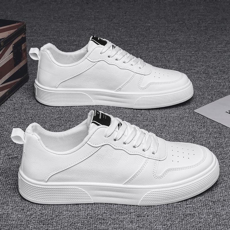 Men's Shoes Summer Breathable Leather Small White Shoes Trendy Versatile Sports Casual Shoes Men's Low Top Trendy Brand Shoes Men