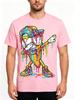 Cotton  Retro Baseball Drip Tshirt  Ice Cream Drip Pattern Round Neck Casual Electric Butt Dance Pose Graphic T Shirts