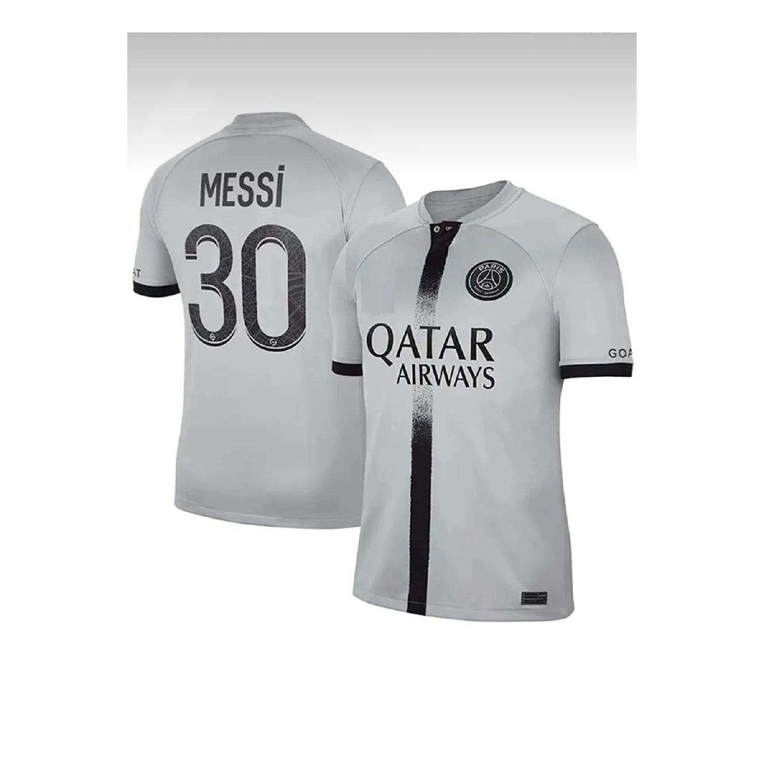 

Серая футбольная майка для взрослых Psg Messi сезона 2022/2023
