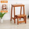 Household High-altitude Stool Dual-purpose Ladder Chair Indoor Multifunctional PedalFloor Ladder Solid Wood Folding Ladder Stool