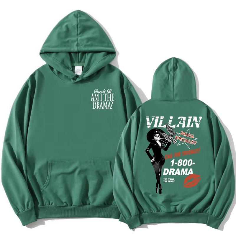Cardi B JSEM DRAMA Mikiny 2025 Album Grafický Potisk Mikiny Móda Dlouhý Rukáv Dámské Pulovry Streetwear Unisex Top