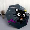 1pc Halloween Skeleton Cat Automatic Opening/Closing Umbrella - Portable Three-Fold Design with 8 Iron Ribs - Outdoor, Gift for Fans, Travelers, Daily