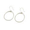 925 Sterling Silver Hammered Earrings, Handmade Oval Hoop Studs Earrings, Gift For Her