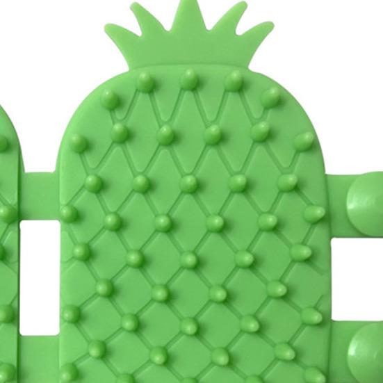 Cat Hair Removal Massage Brush Pineapple Cat Ear Shape Table Leg Scratching Tool Soft Double-Sided Comb for Dogs Cats Self Cleaning