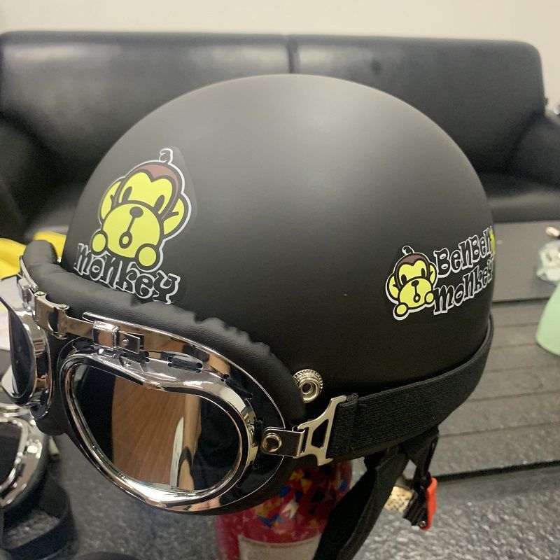Electric Battery Car Helmet Gray Man Lady Retro Summer Sunshade Sunscreen Half Helmet Cute Summer Hard Hat Full Helmet