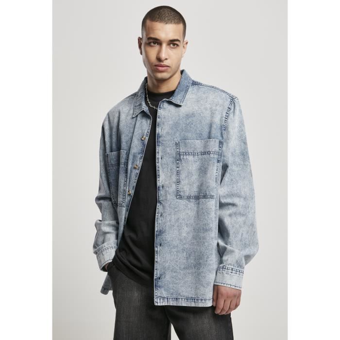 Chemise Urban Classics oversized denim - bleu ciel - L