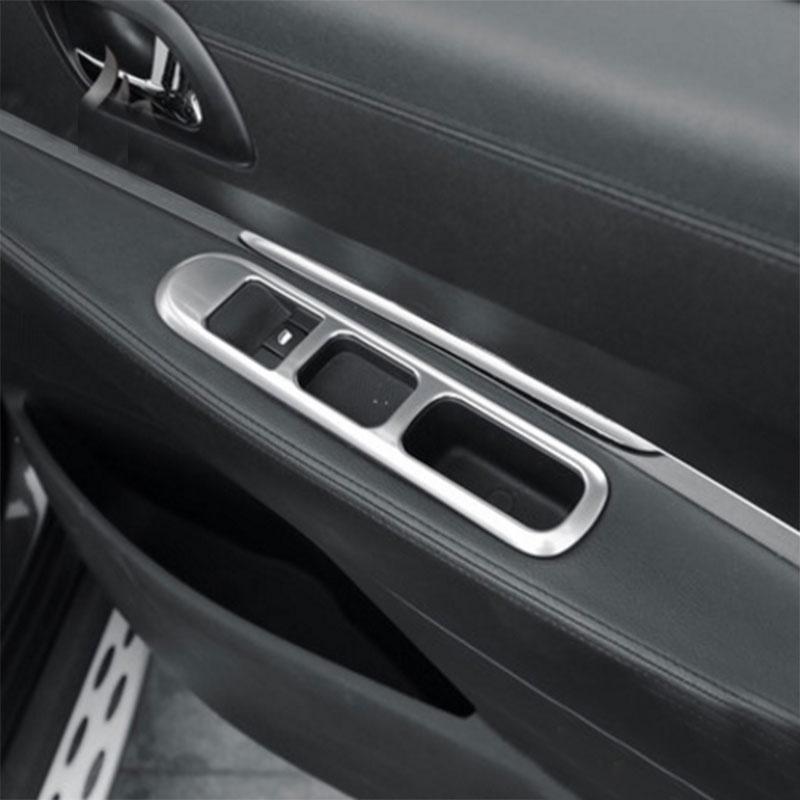 4Pcs ABS Chrome Car Window Lifter Panel Cover Trim for Peugeot 3008 2013 2014 2015 2016 Decoration Sticker Interior Accessories