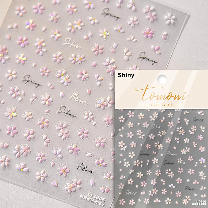 5D Mini Flowers Colorful Wreath Daisy Delicate Shiny Rhinestone Spring Self Adhesive NailArt Decorations Stickers Manicure Decal