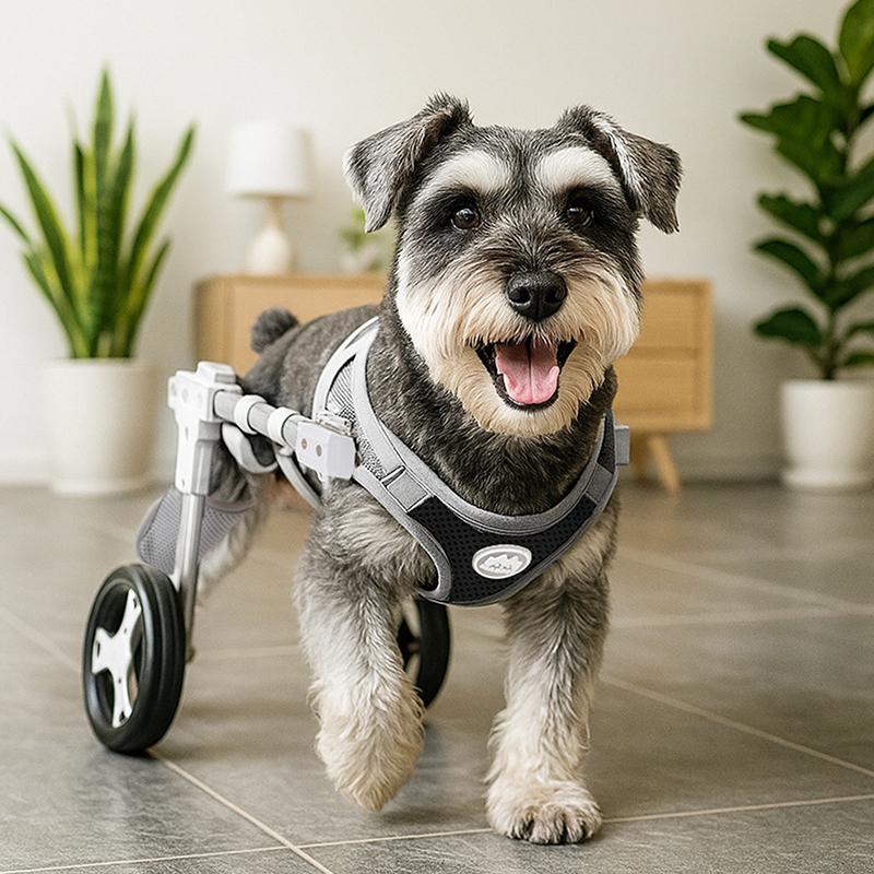 Durable Metal Dog Wheelchair; Adjustable Mobility Support for Back Legs and Weakened Front Limbs