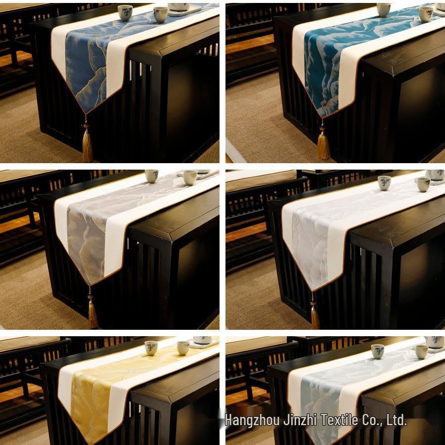 Modern Zen Chinese Tea Table Runner - Long Strip Dining Tablecloth
