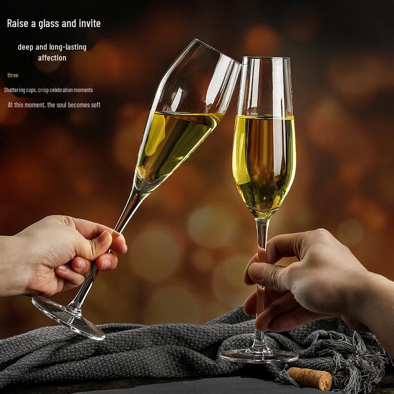 ZISIZ Lead-Free Crystal Handmade Champagne Glass