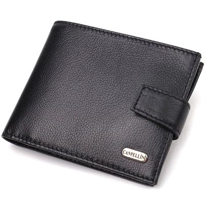 Portefeuille classique pour homme en cuir véritable floater CANPELLINI 21791 Noir