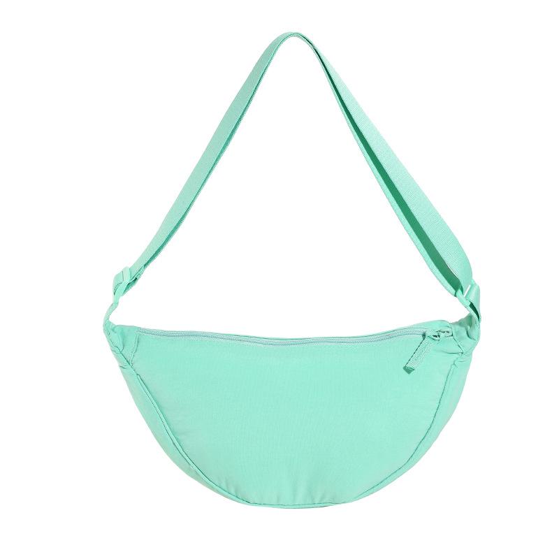 Korean Style Pleated Dumpling Bag: Lightweight Solid Color Shoulder & Crossbody Bag