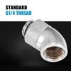 45 Degree Angled G1 4 Fitting Adapter Connector Water Cooling System Tackle Accessory