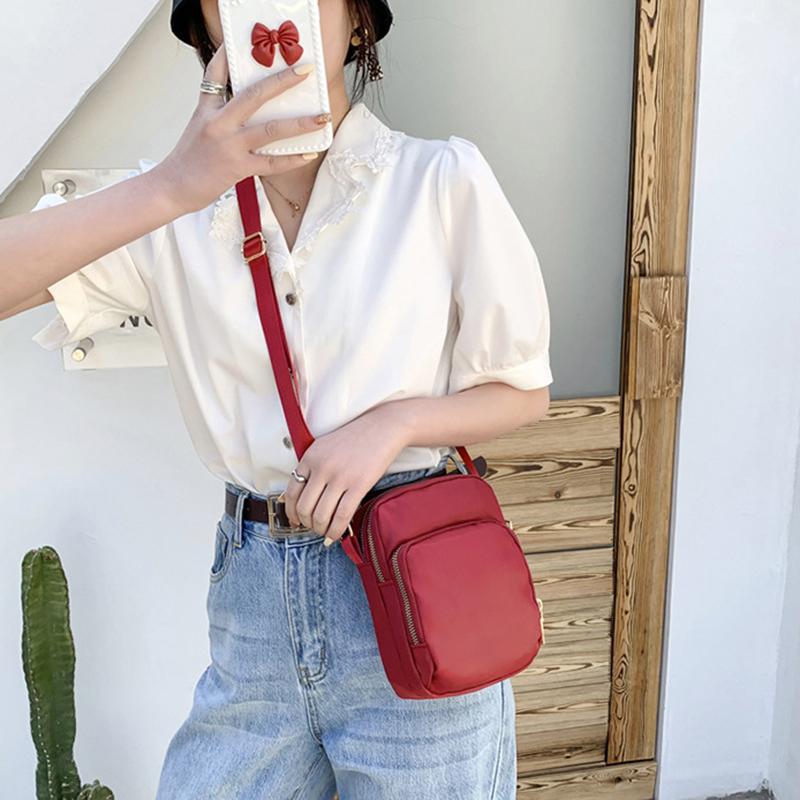 Neue Handy-Umhängetaschen für Damen, modische Damen-Umhängetasche, Handy-Geldbörse, 3-lagige wasserdichte Oxford-Geldbörse