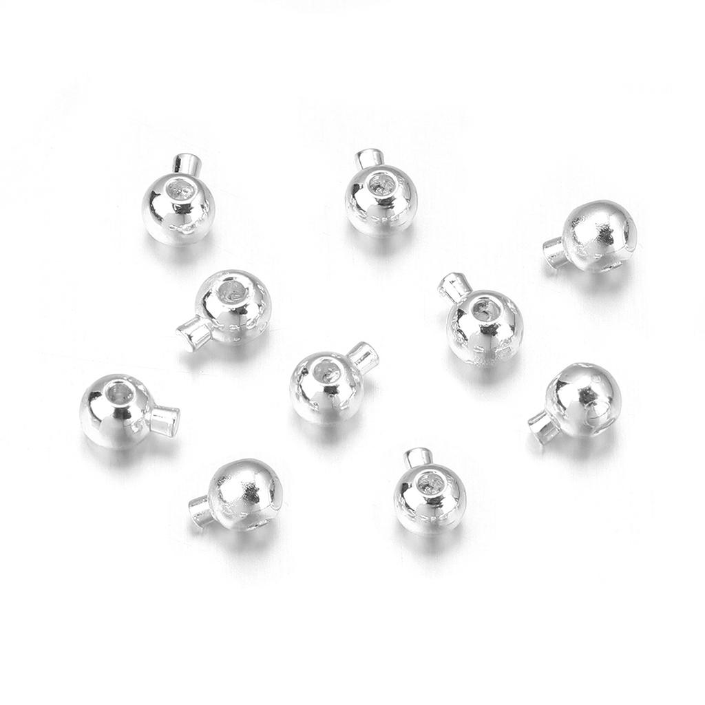 10pcs/lot Metal Crimp End Beads Stopper Beads Positioning Clasp Beads For Jewelry Making DIY Necklace Bracelet Accessories