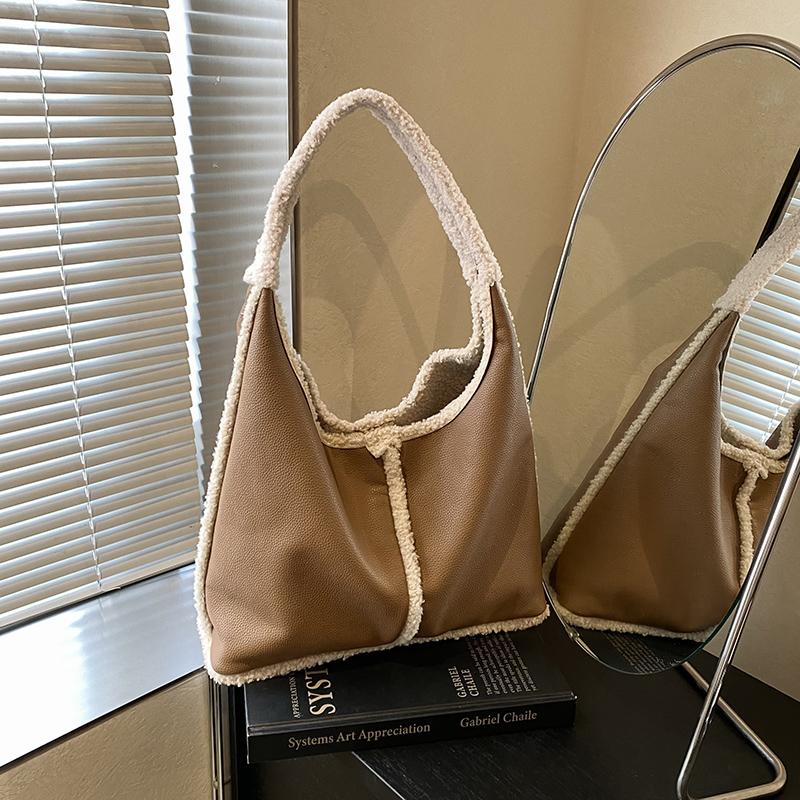 

Сумка из искусственной кожи в стиле ретро, сумка для поездок на работу, сумка из овечьего бархата на одно плечо для женщин