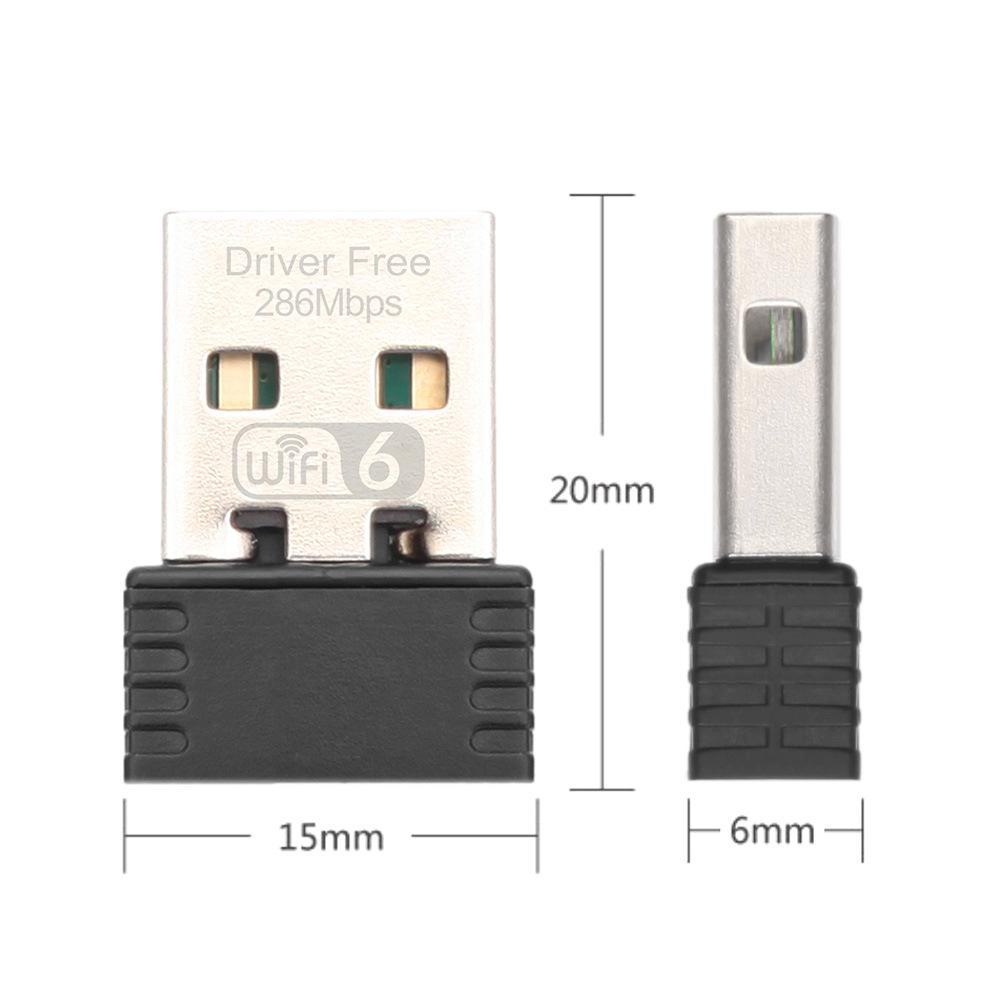 AX286 USB WiFi 6 Wireless Network Adapter for PC, 802.11ax, Driver-Free