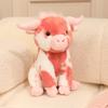Simulated Sitting Cow Plush Toy, Black and White Cow Doll, Wild Forest Animal Children's Doll