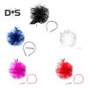 Retro Style Headdress Flowers Feathers Beads Decor Party Hair Hoop Dual-Purpose Hair Clip Band Hair Decoration