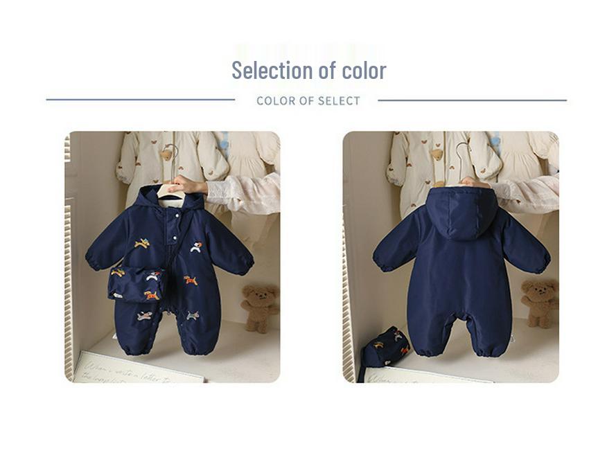 Autumn & Winter Baby Jumpsuit Windbreaker: Infant & Toddler One-Piece Outerwear Coat Romper