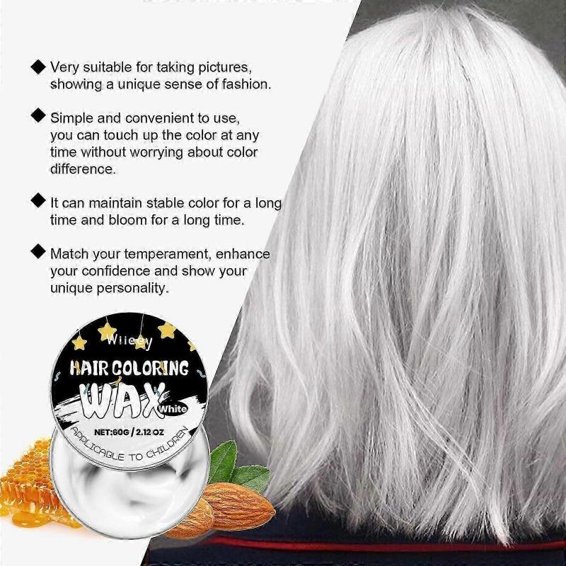 Wiieey White Children's Color Hair Cream Easy To Color Easy To Clean Natural Color Children's Beauty Pomade
