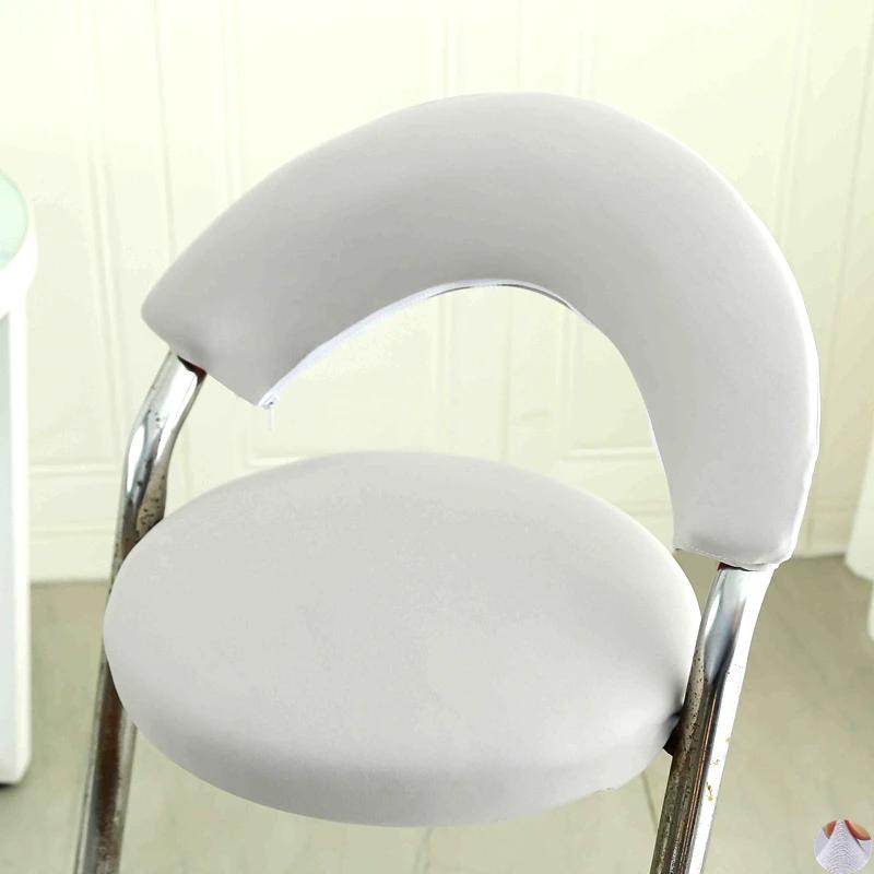 Split Low Back Chair Cover Corn Velvet Solid Color Simple Elastic Modern Home Decor Chair Dust Protect Cover Office Stool Covers
