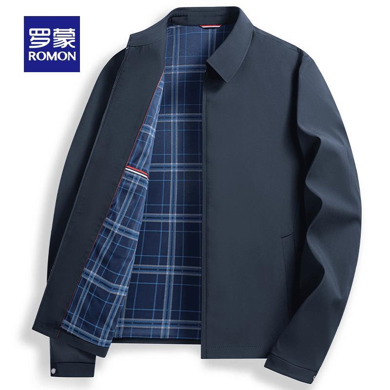 ROMON Men s Autumn Business Casual Lapel Jacket XL