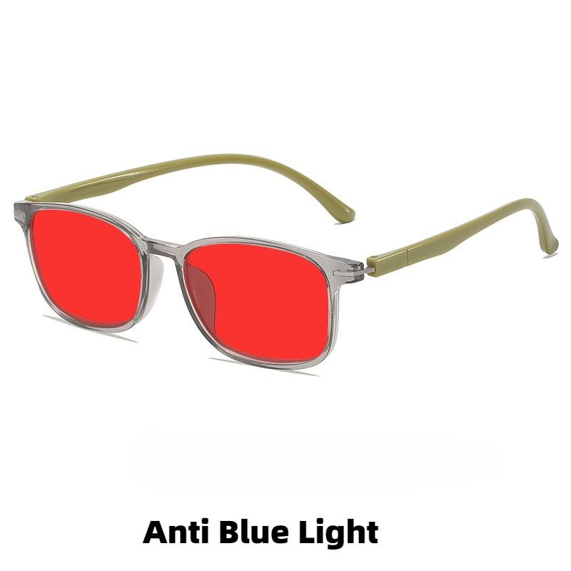 

Fashionable Color Splicing Night Vision Anti-blue Light Glasses Women Red Orange Lenses Healthy Eye Protection Eyeglasses Men