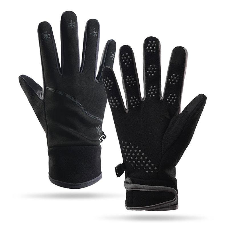 Warme Handschuhe Autofahren lange Finger wasserdicht, rutschfest und kältefest Sport Touchscreen Outdoor Radfahren Damen Herbst- und Winterhandschuhe