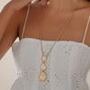 Women's Elegant Bohemian Necklace - Layered Teardrop Pendant Chain with Delicate linking for Everyday & Party Jewelry