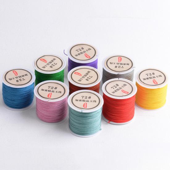 1 Roll 0.8mm Waxed Cord Vibrant Color Easy for Weaving Acrylic Fiber Necklace Bracelet Beading String Jewelry Making Tools