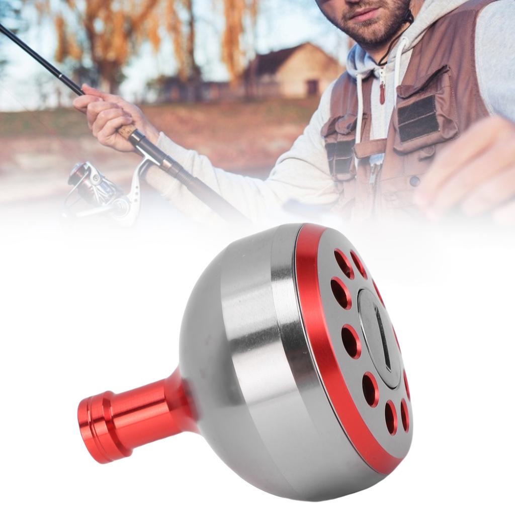 Fishing Reel Power Knob 38mm Aluminum Alloy Fishing Reel Replacement Handle Grip Fit for S A D Baitcasting Reel Modification Red