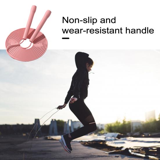 Speed Skipping Rope with Ergonomic Handle Lightweight Tangle-free Length Adjustable Comfortable Grip Jump Rope Fitness Equipment for Kids