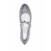 Ferragamo Bow Detail Glitter Ballerina Shoes Silver