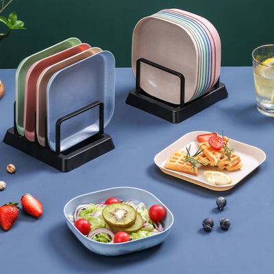 1 Set Spit Bone Dish Stackable Burr-free Raised Bottom Pack Food Non-cracking Fruit Cake Snacks Dessert