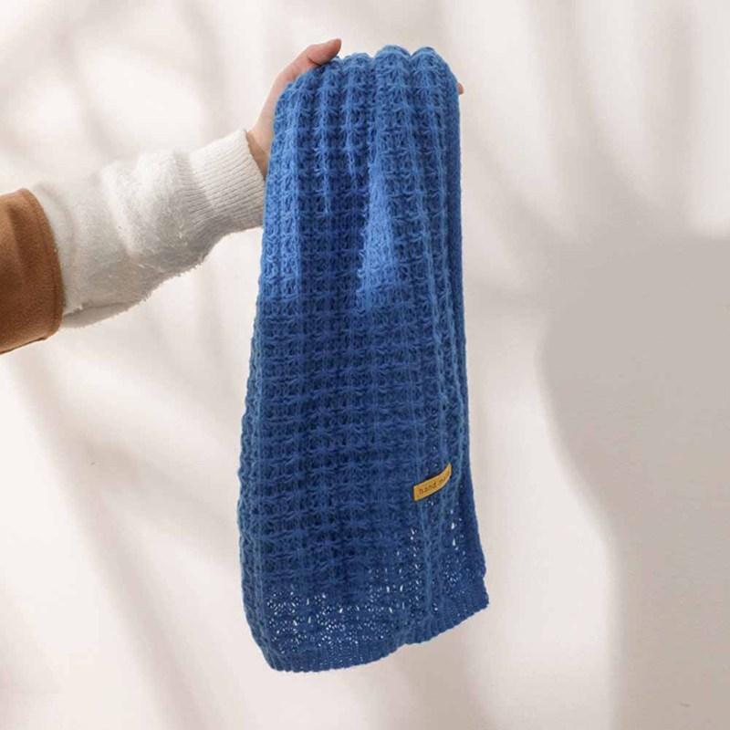 Fashion Winter Warm Scarf For Women Simple Casual Solid Color Thickened Wool Knitted Scarf