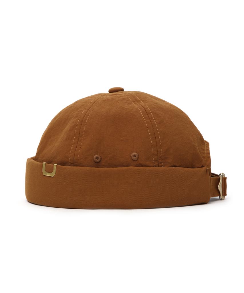 Eondeokeonteulolseutyudio Brimless Cap Half Moon / Washed Ox Nylon / Red Brown