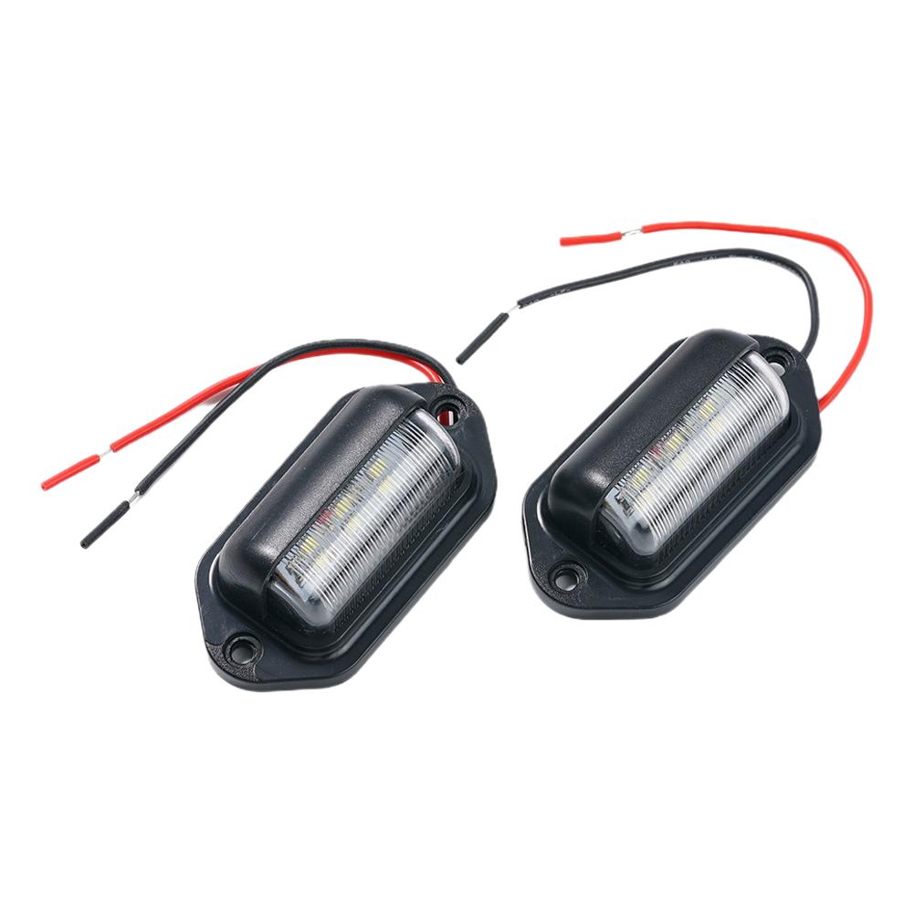 Car License Plate Light with White Bulbs, Fits SUV Truck Trailer Van, Solves Dim License Plate Lighting & Safety Risks