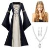 Multi-Color Medieval Costume Dress for Women - Perfect for Parties and Performances