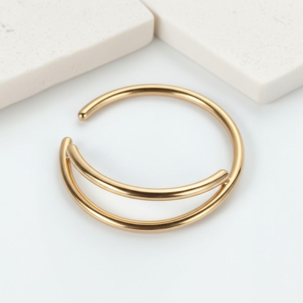 

Stainless Steel Moon Nose Ring Hoop Indian Nose Ring Septum Ring Body Piercing Jewelry Small Nose Hoop Earrings for Women Men золотий