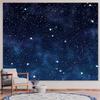 2D Plane 1 Piece of Deep Blue and Golden Starry Night Background Banner Suitable for Birthdays and Weddings