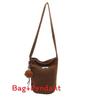 Woolen Large Capacity Bucket Bag For Women With Magnetic Closure And Inner Phone Pocket