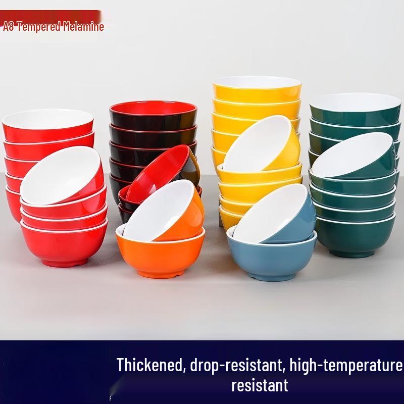 Two-Tone Melamine Rice Bowl